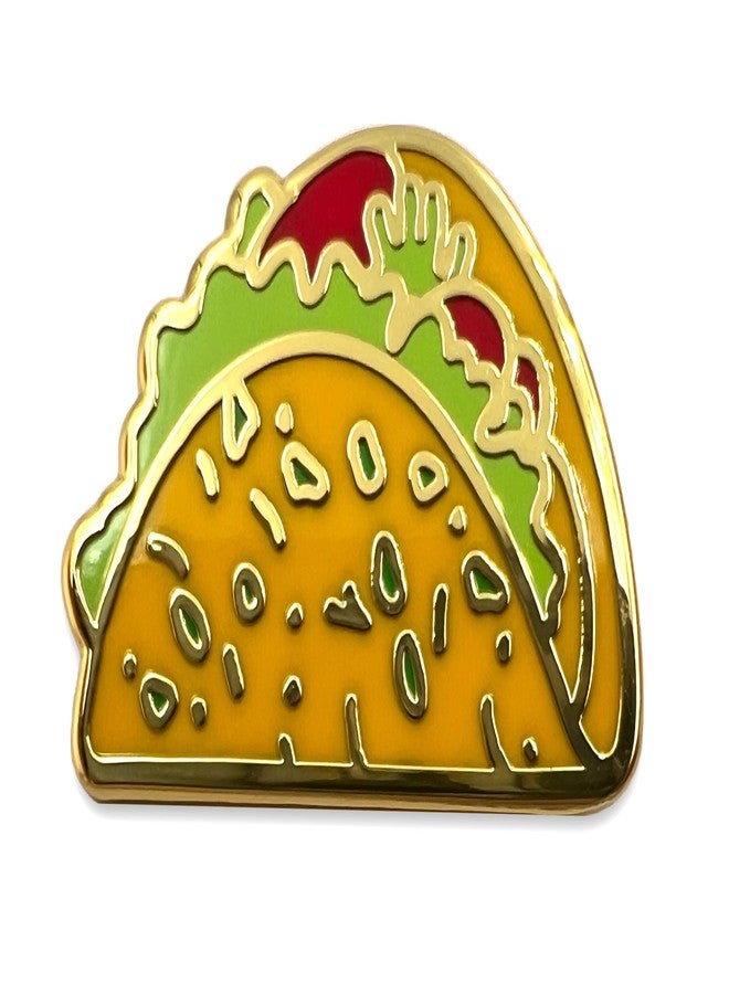 PinMaze Taco Mexico Dish Food Lapel Pin (Gold) - Image 1